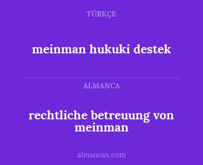 meinman hukuki destek - rechtliche betreuung von meinman