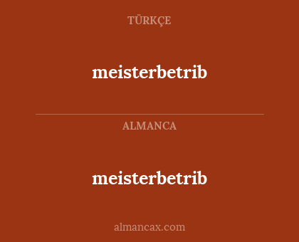 meisterbetrib - meisterbetrib