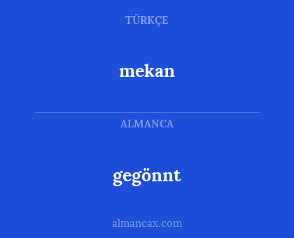 mekan - gegönnt