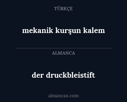 der druckbleistift - mekanik kurşun kalem