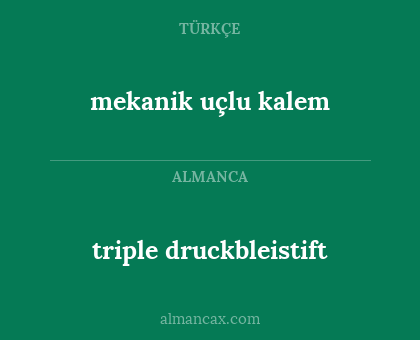 triple druckbleistift - mekanik uçlu kalem