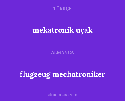 flugzeug mechatroniker - mekatronik uçak
