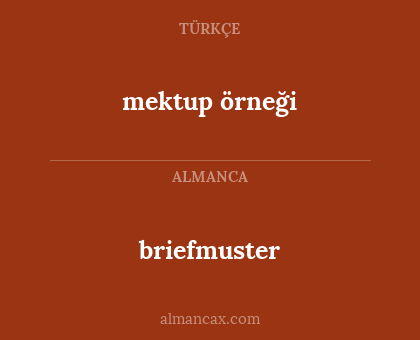 briefmuster - mektup örneği