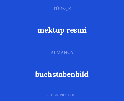 mektup resmi - buchstabenbild