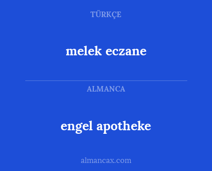 engel apotheke - melek eczane