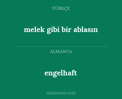 melek gibi bir ablasın - engelhaft