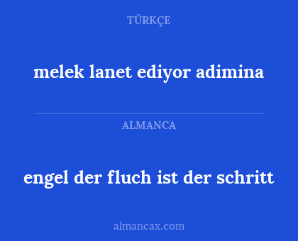melek lanet ediyor adimina - engel der fluch ist der schritt