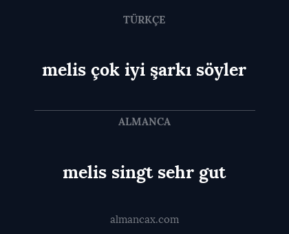 melis singt sehr gut - melis çok iyi şarkı söyler