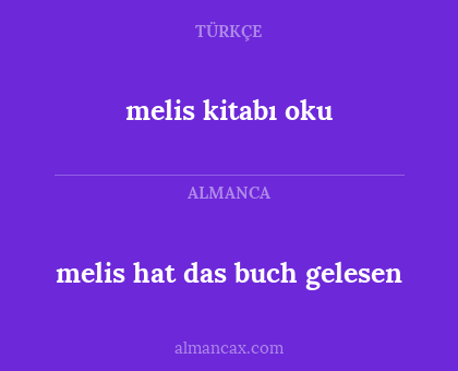 melis hat das buch gelesen - melis kitabı oku