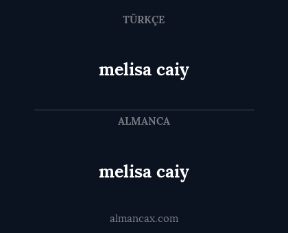 melisa caiy - melisa caiy