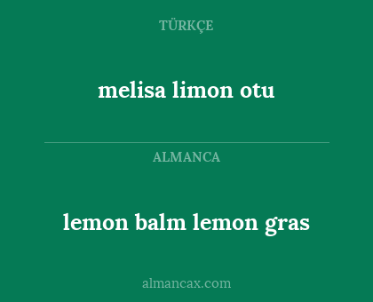 lemon balm lemon gras - melisa limon otu