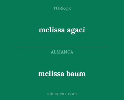 melissa baum - melissa agaci
