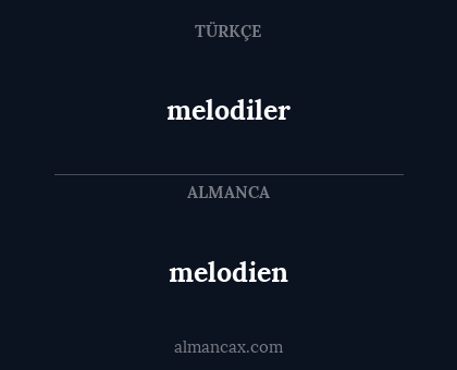 melodien - melodiler