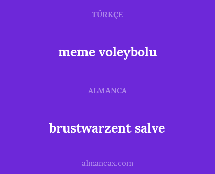 brustwarzent salve - meme voleybolu