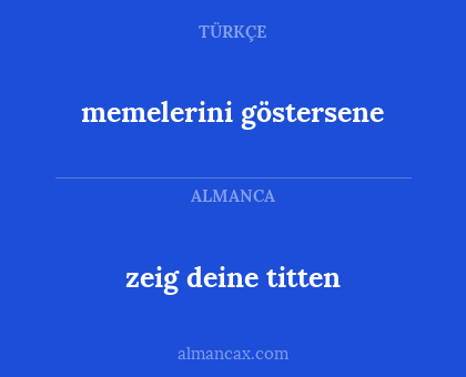 zeig deine titten - memelerini göstersene