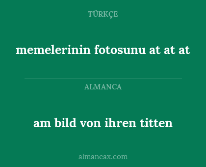 am bild von ihren titten - memelerinin fotosunu at at at
