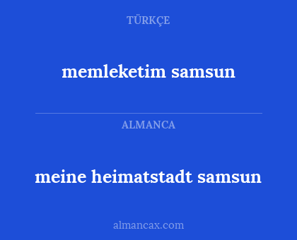 meine heimatstadt samsun - memleketim samsun