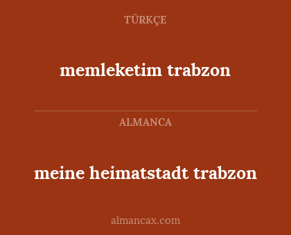 memleketim trabzon - meine heimatstadt trabzon