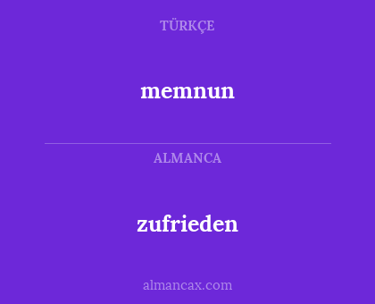 memnun - zufrieden