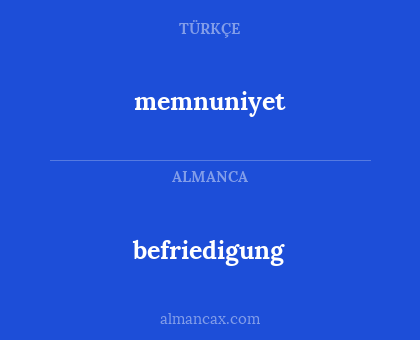 befriedigung - memnuniyet