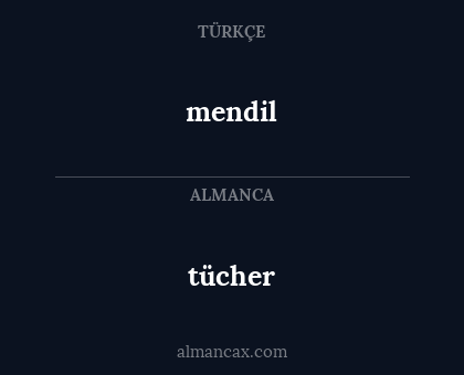 tücher - mendil