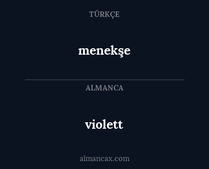 menekşe - violett