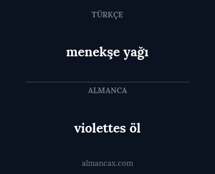 menekşe yağı - violettes öl