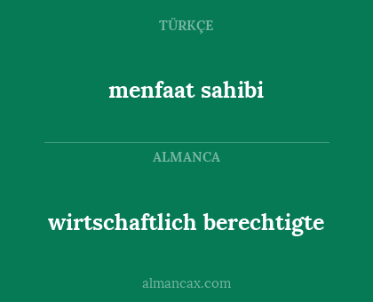 menfaat sahibi - wirtschaftlich berechtigte
