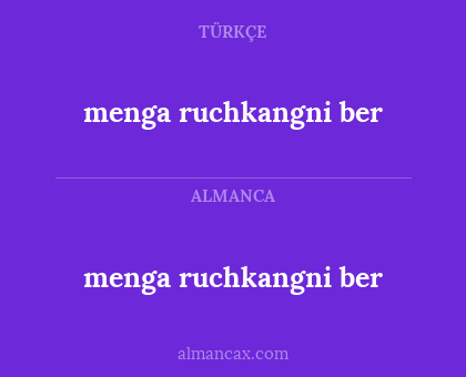 menga ruchkangni ber - menga ruchkangni ber