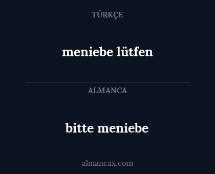meniebe lütfen - bitte meniebe