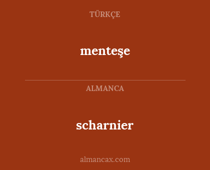 menteşe - scharnier