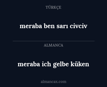 meraba ben sarı civciv - meraba ich gelbe küken