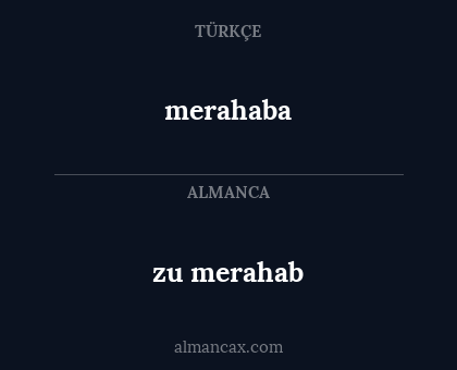 merahaba - zu merahab