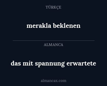 merakla beklenen - das mit spannung erwartete