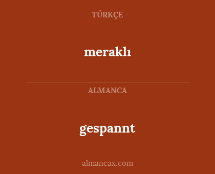 meraklı - gespannt