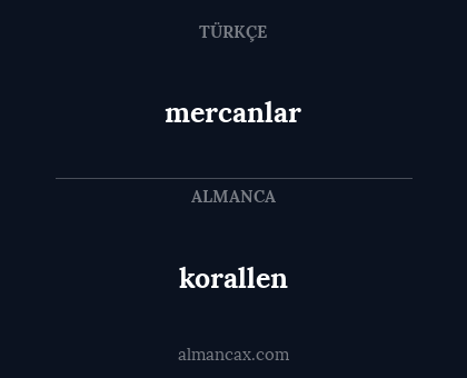 mercanlar - korallen
