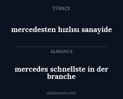 mercedesten hızlısı sanayide - mercedes schnellste in der branche