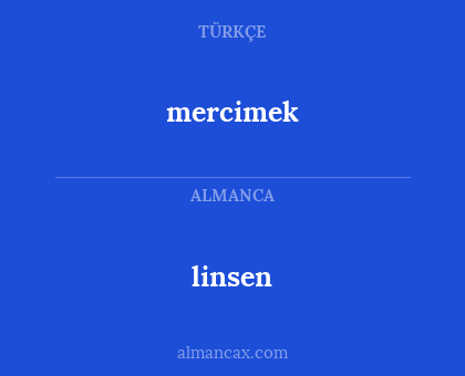 linsen - mercimek