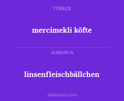 mercimekli köfte - linsenfleischbällchen