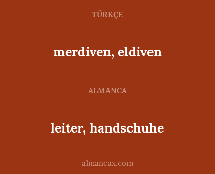 leiter, handschuhe - merdiven, eldiven
