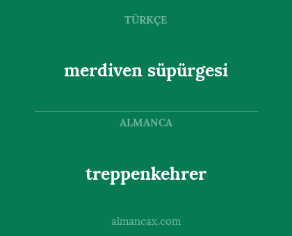 merdiven süpürgesi - treppenkehrer