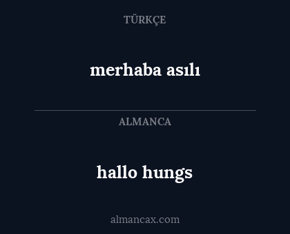 merhaba asılı - hallo hungs