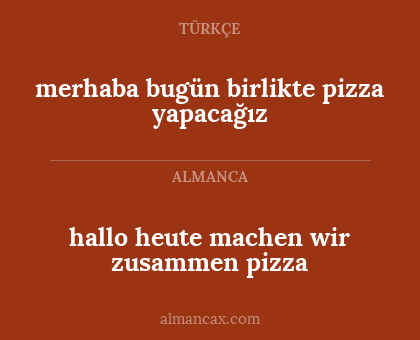 hallo heute machen wir zusammen pizza - merhaba bugün birlikte pizza yapacağız
