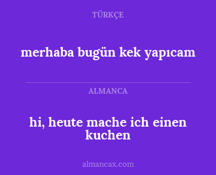 hi, heute mache ich einen kuchen - merhaba bugün kek yapıcam