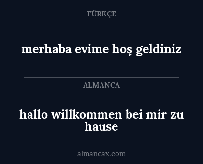 merhaba evime hoş geldiniz - hallo willkommen bei mir zu hause
