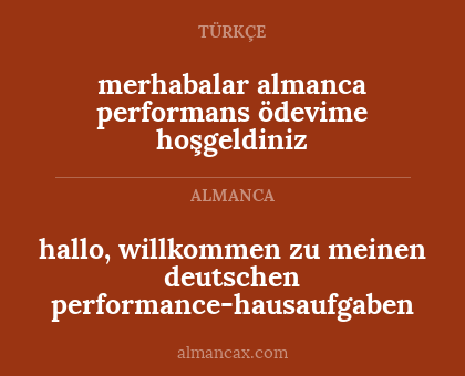 hallo, willkommen zu meinen deutschen performance-hausaufgaben - merhabalar almanca performans ödevime hoşgeldiniz