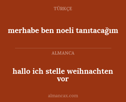 merhabe ben noeli tanıtacağım - hallo ich stelle weihnachten vor