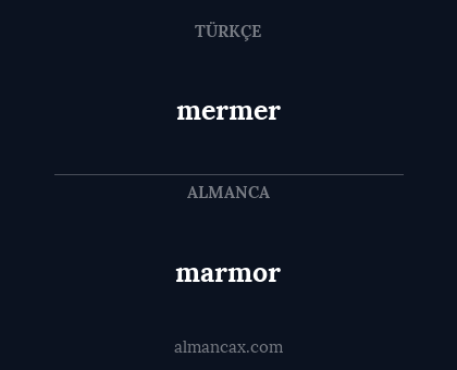 marmor - mermer