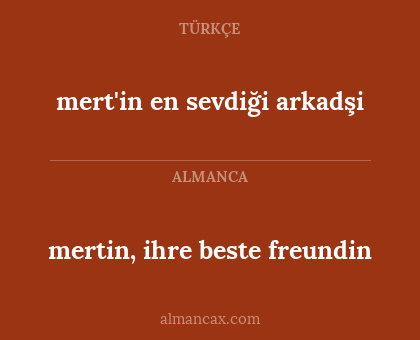 mertin, ihre beste freundin - mert'in en sevdiği arkadşi