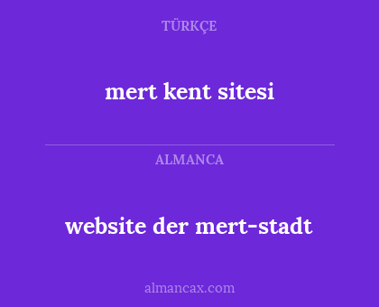 website der mert-stadt - mert kent sitesi